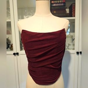 EUC Corset Top Deep Red/Maroon